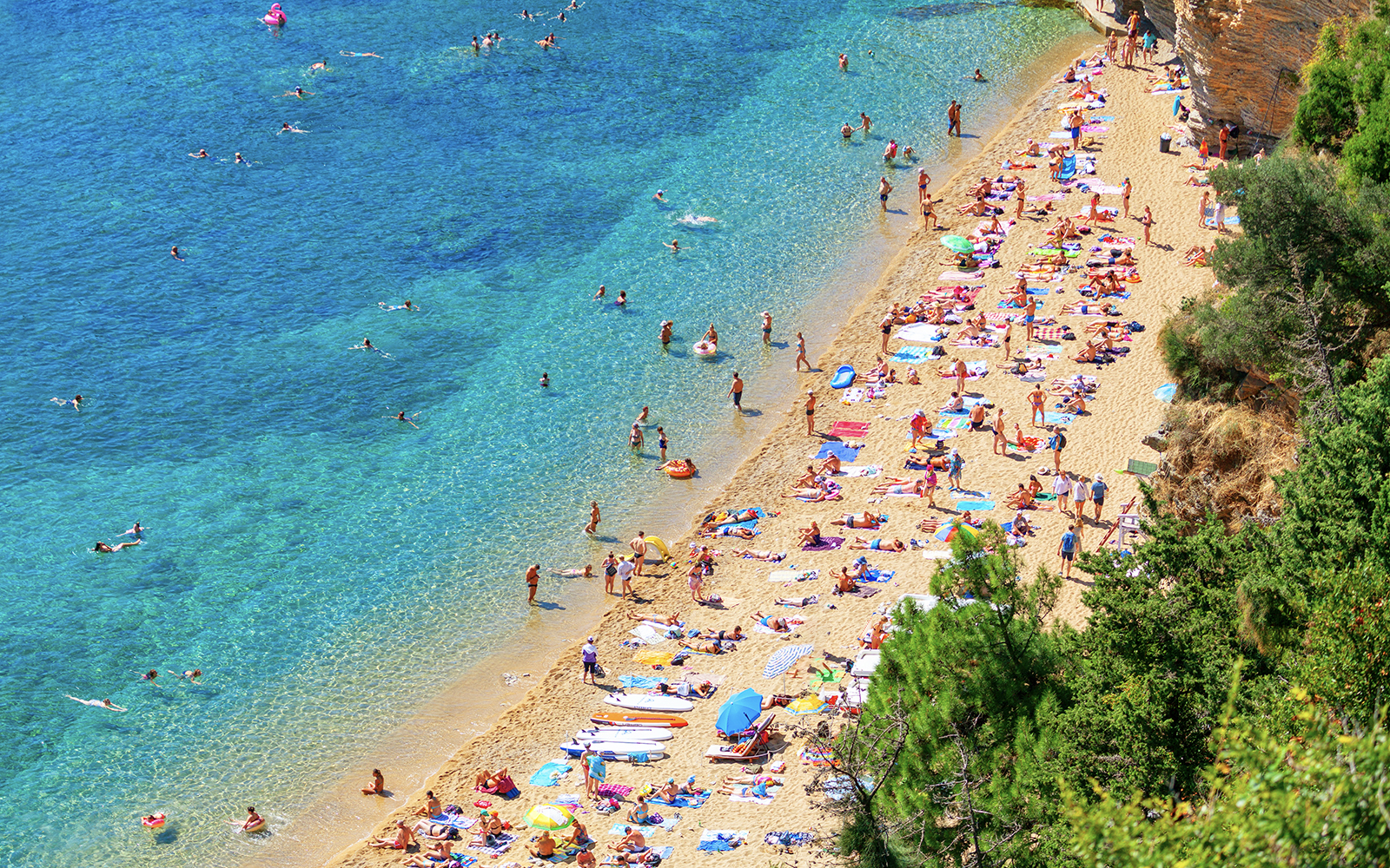 Mogren Beach in Budva