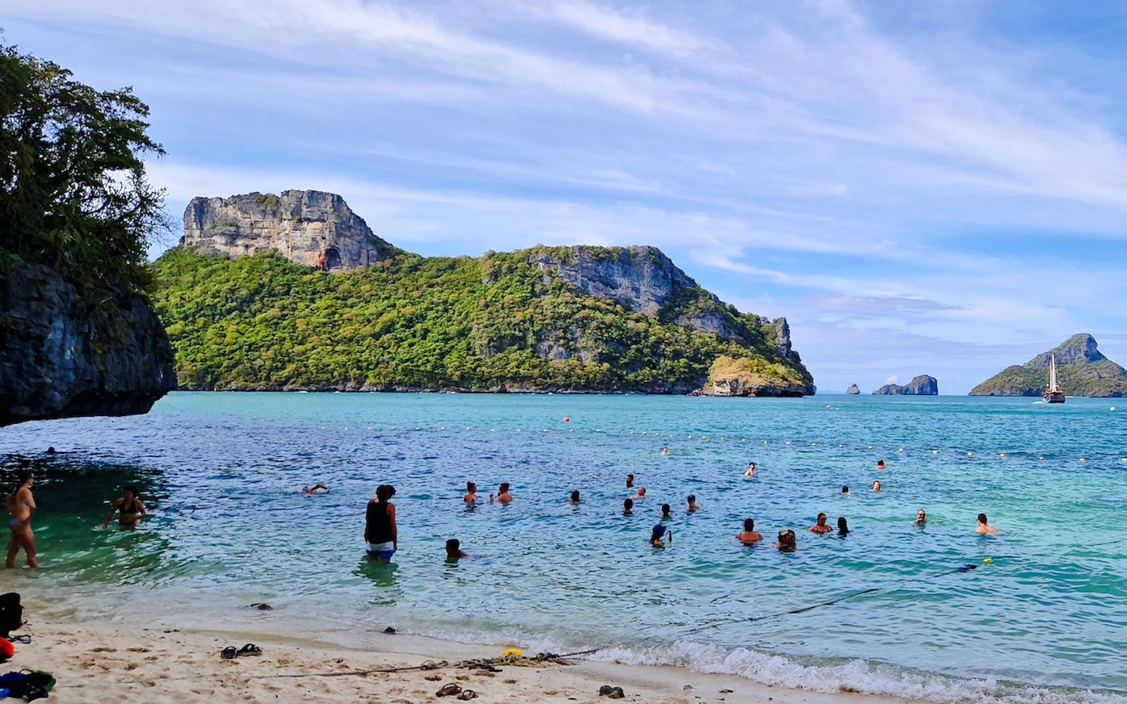 From Koh Phangan: Ang Thong Marine Park Speedboat Tour with Kayaking Snorkeling and Lunch