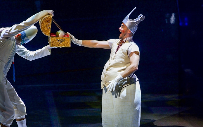 Performers in costume during La Perle By Dragone show in Dubai.