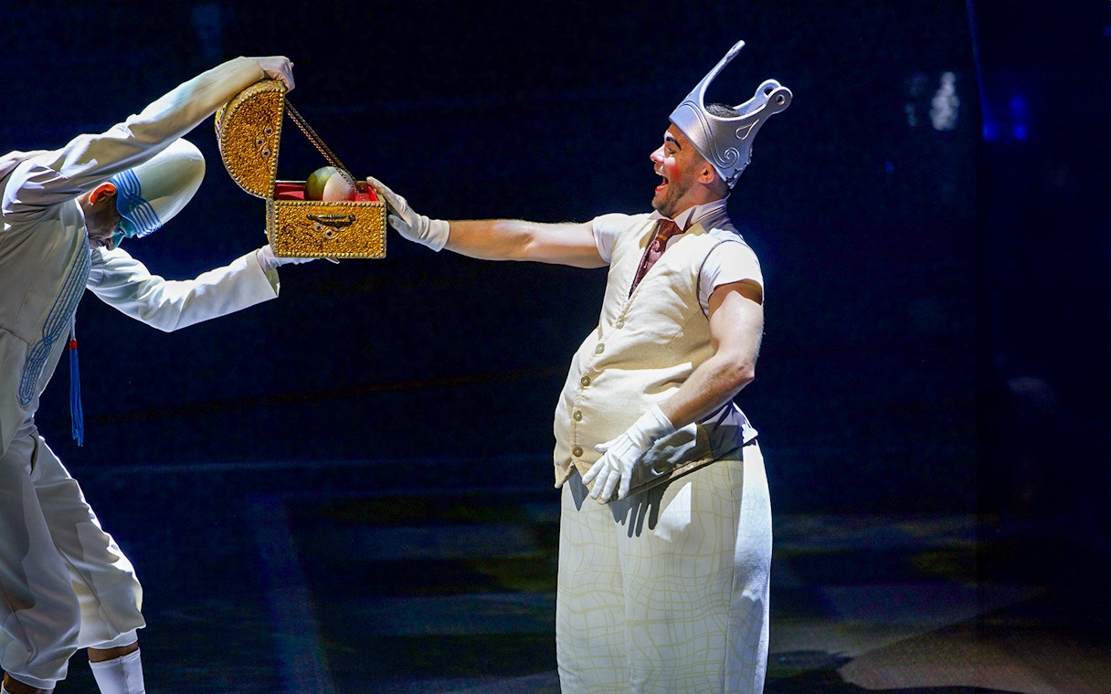Performers in costume during La Perle By Dragone show in Dubai.