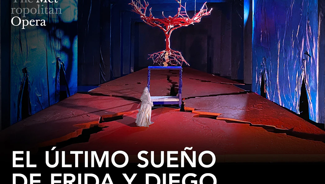 Stage set of "El Ultimo Sueno de Frida y Diego" at the Metropolitan Opera.