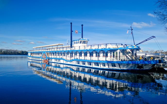MS Havel Queen cruise on Lake Oberhavel during 2-hour Tegel tour.
