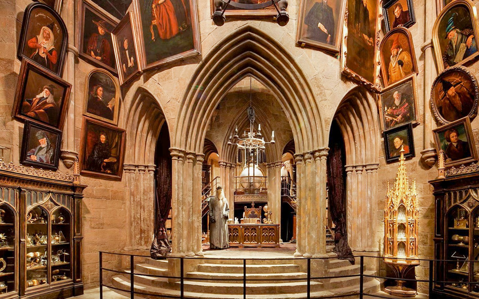 Dumbledore's office set at Harry Potter Warner Bros. Studio Tour, London.