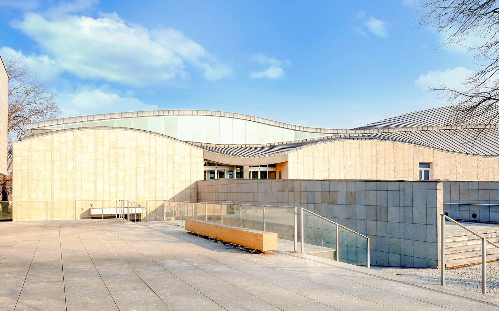 Manggha Museum of Japanese Art and Technology's modern architecture in Kraków, Poland.