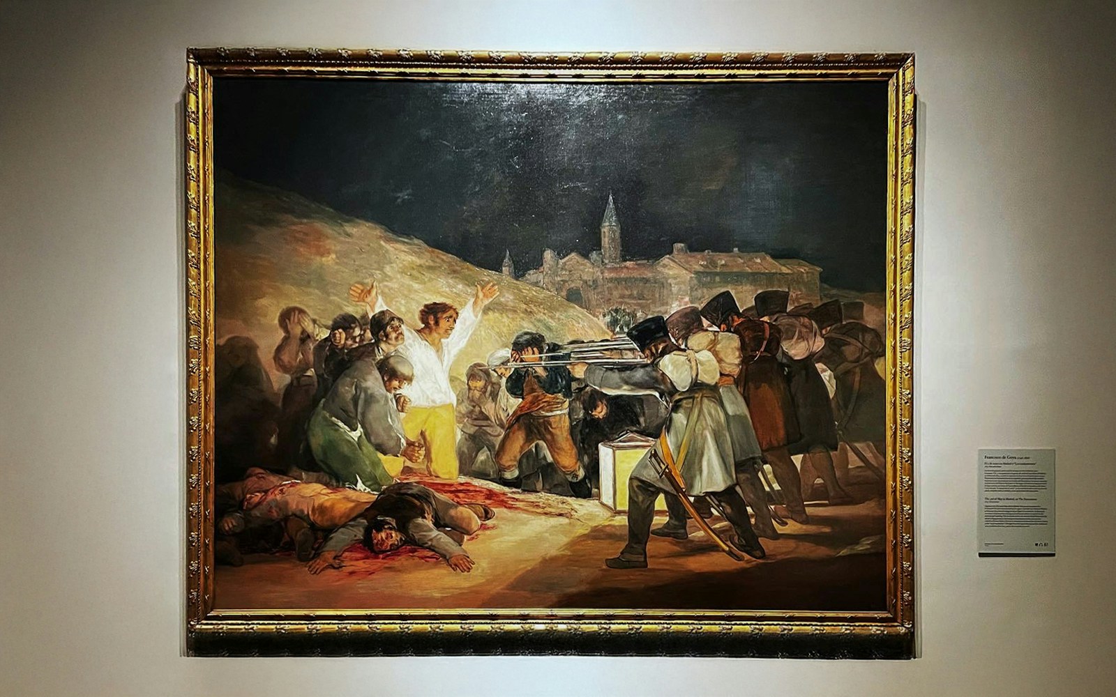 The Third of May 1808 painting by Francisco Goya displayed in Prado Museum, Madrid.