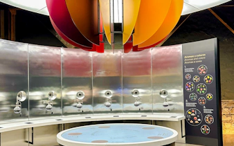 Wine aroma station at Concha y Toro Winery's Wine Center, Santiago.