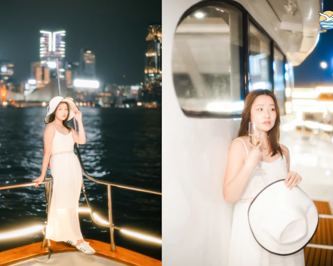 Hong Kong Victoria Harbour Evening Yacht Cruise on Dreamer with Snacks, Soft Drinks & Photos