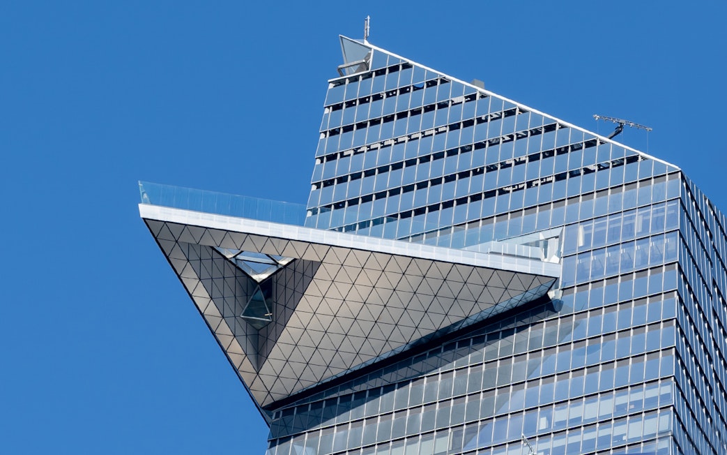 Edge observation deck on Hudson Yards skyscraper, New York City.