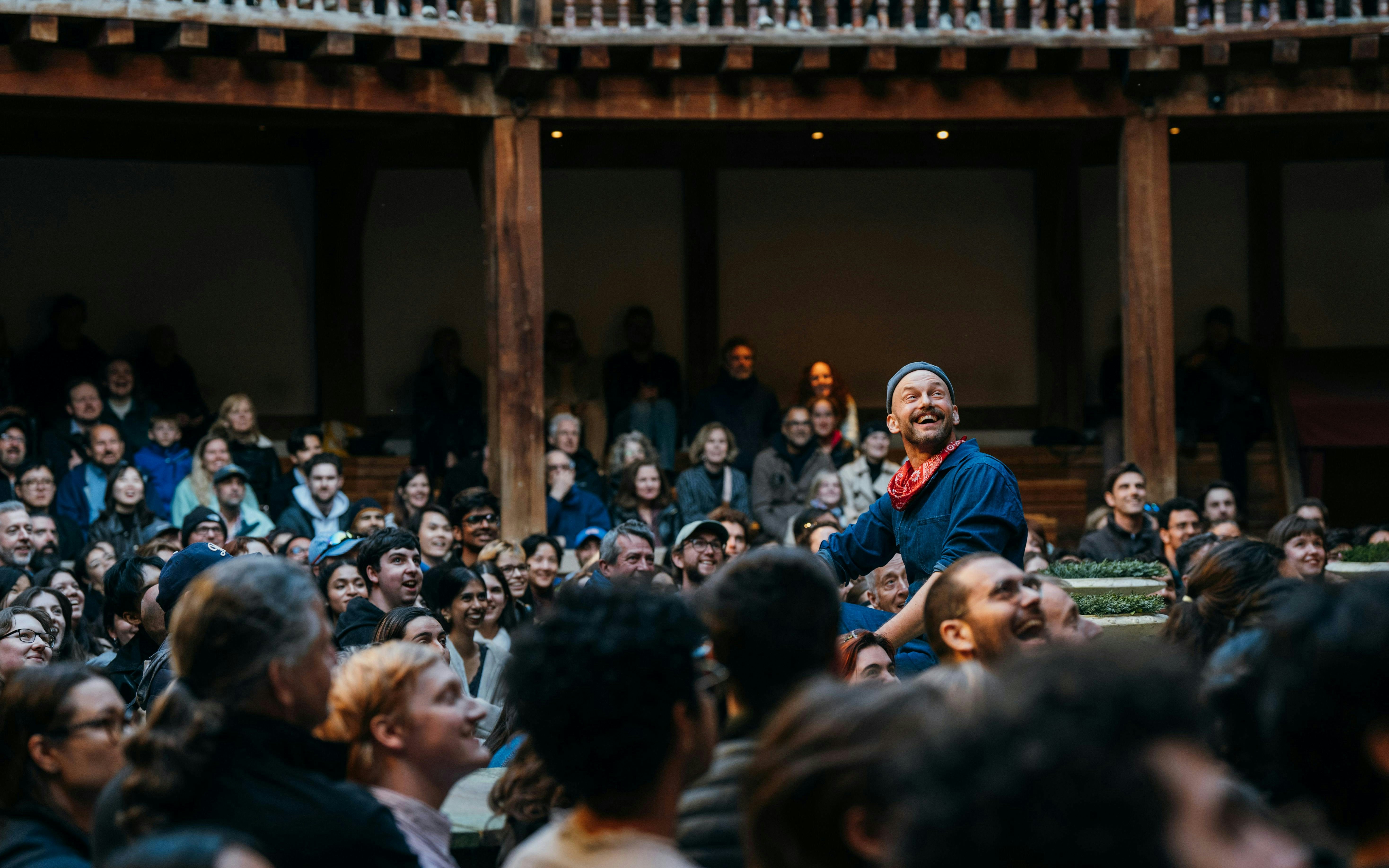Stage performance of A Midsummer Night’s Dream in Westend theater with audience.
