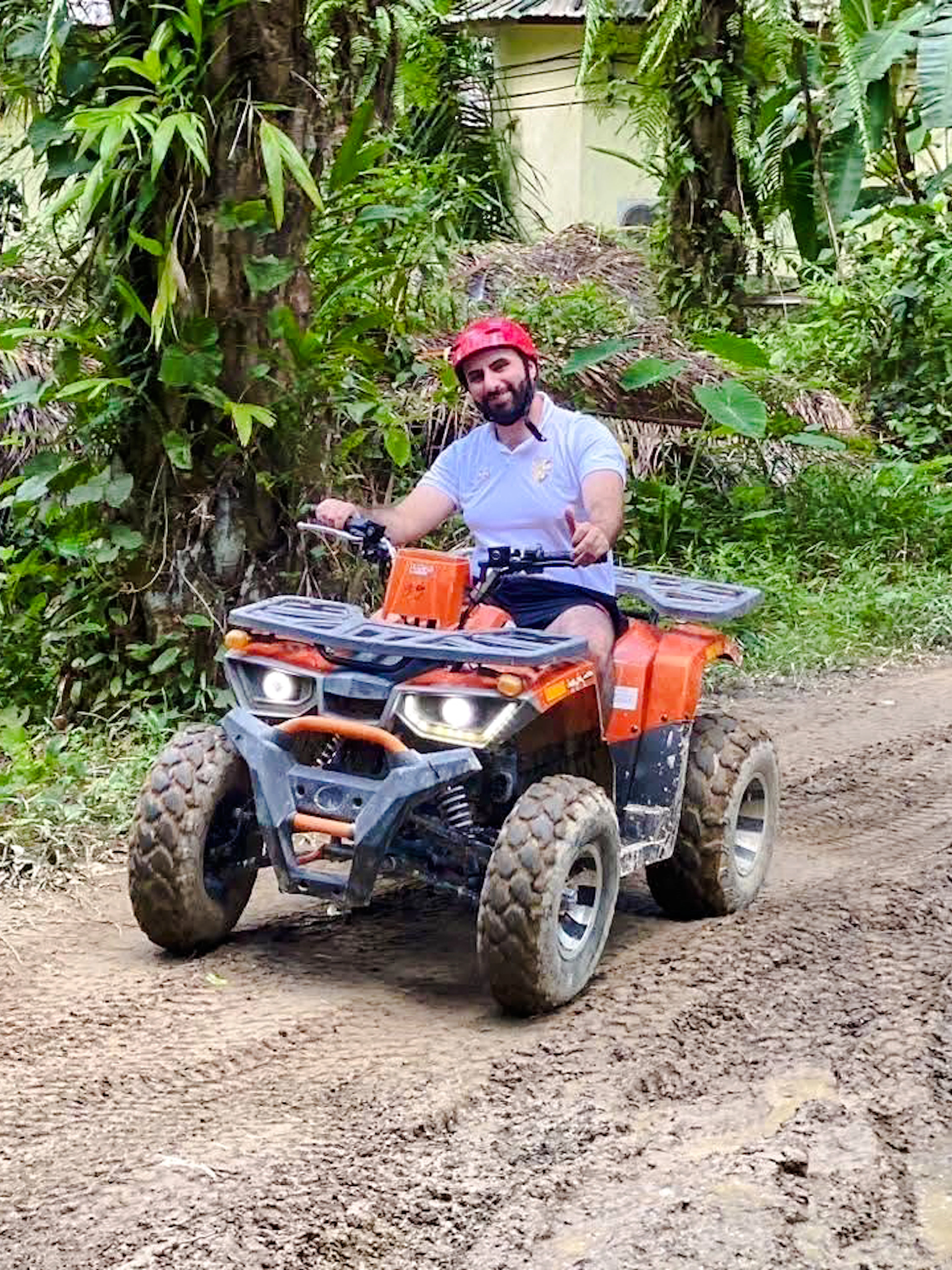 ATV ride through jungle trail in Phuket.