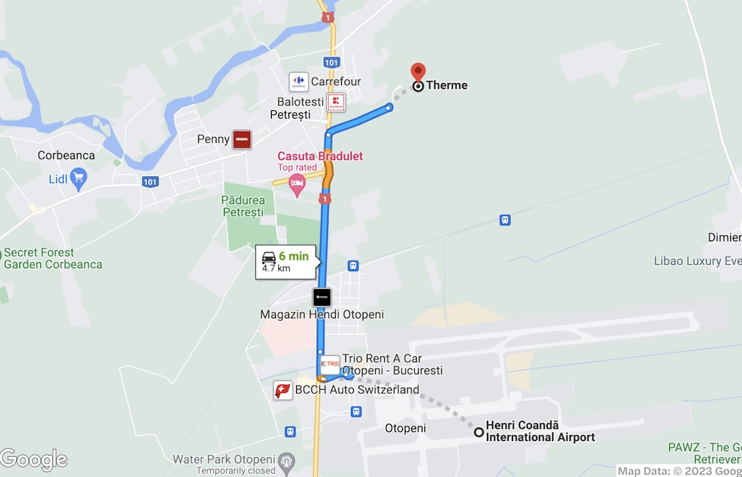 How to get to Therme Bucharest