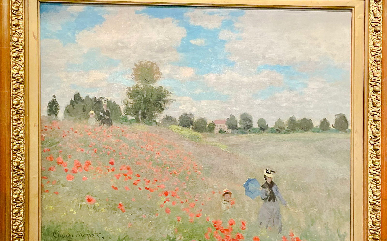 Poppy Field painting by Claude Monet displayed in Orsay Museum, Paris, France.