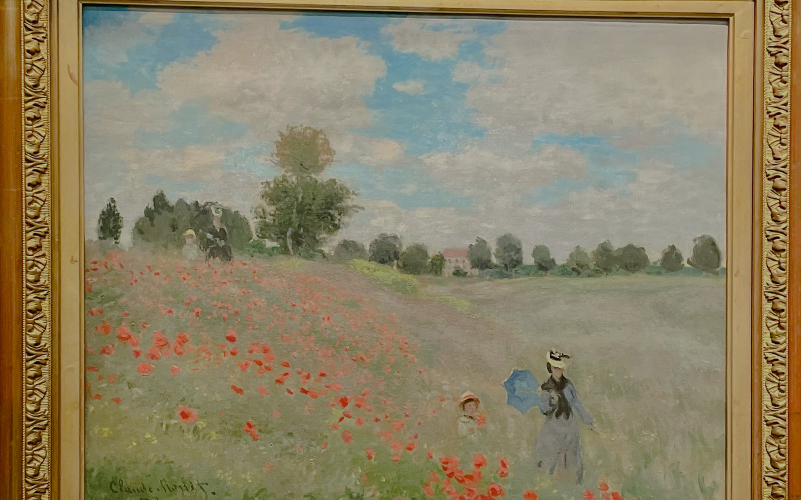 Poppy Field painting by Claude Monet displayed in Orsay Museum, Paris, France.