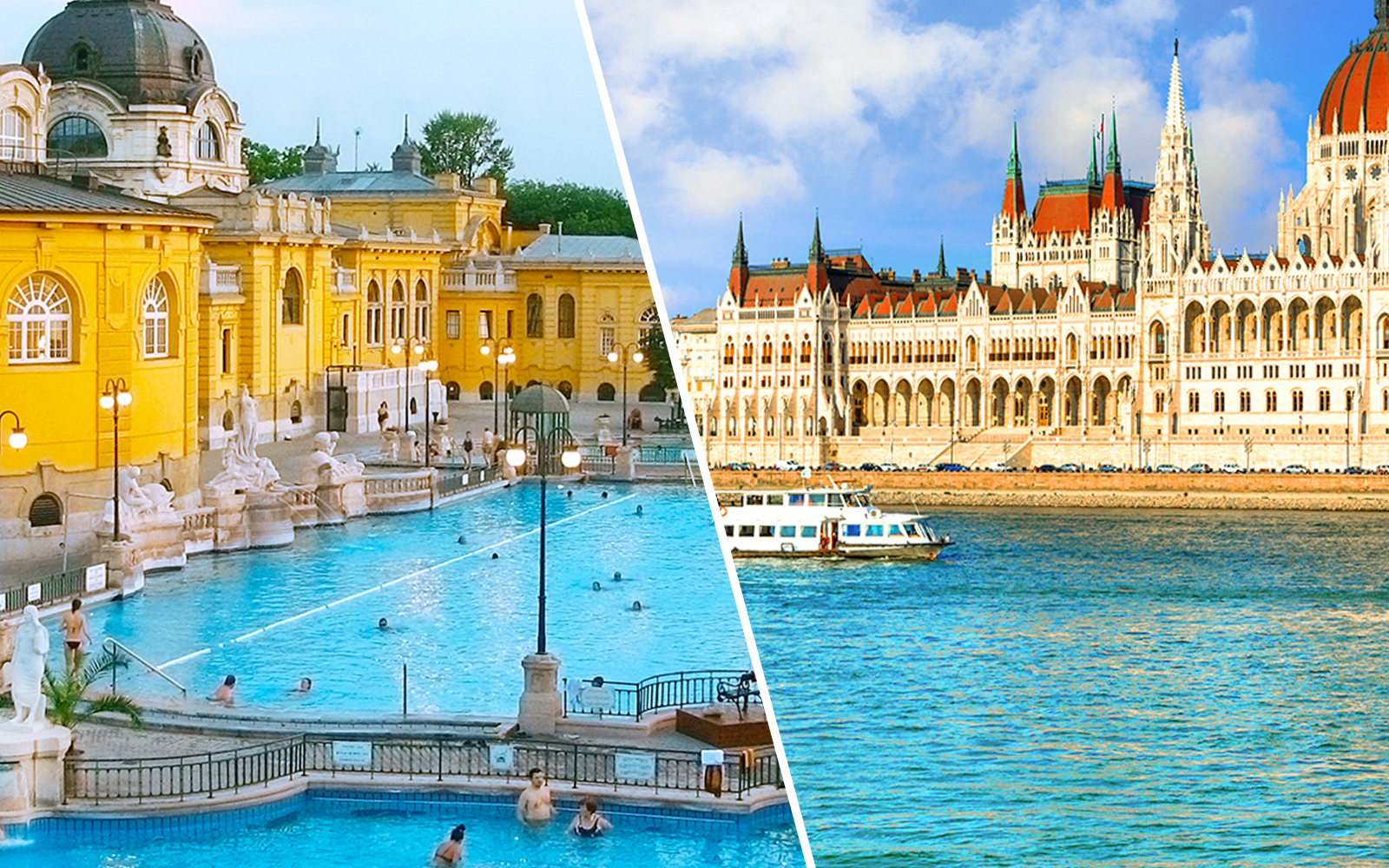 Combo (Save 7%): Full-Day Access to Széchenyi Spa + Danube River Sightseeing Cruise