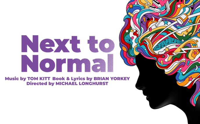 Next to Normal musical poster with colorful abstract design