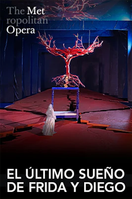 Stage set of "El Ultimo Sueño de Frida y Diego" at the Metropolitan Opera.