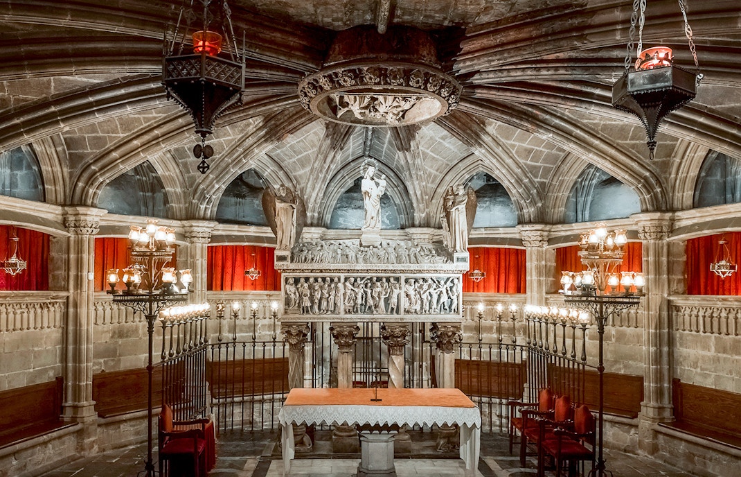 Inside Barcelona Cathedral