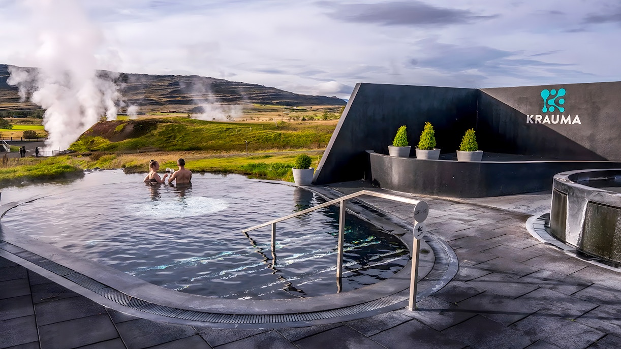 Guests enjoying at Krauma Baths