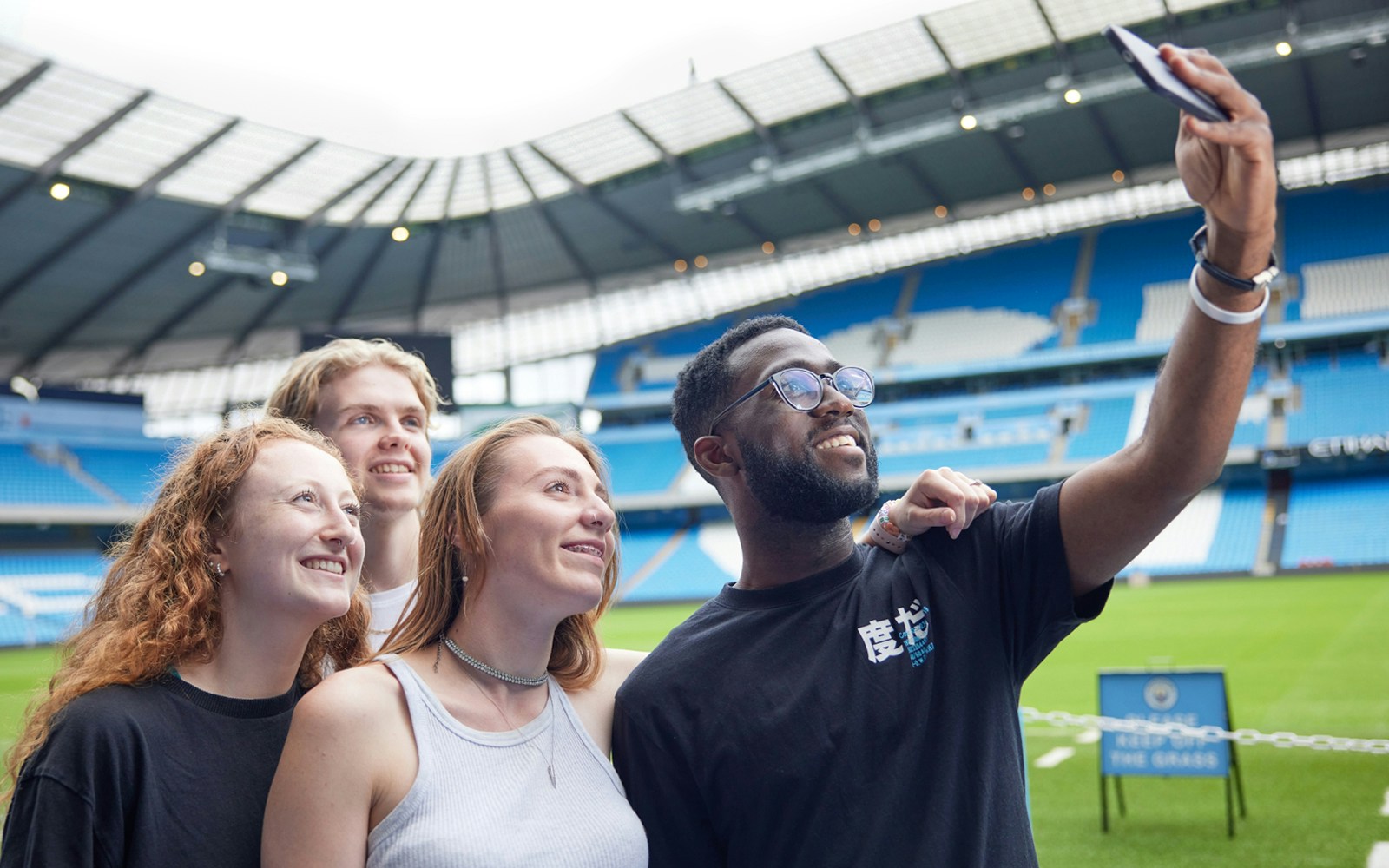 Participants enjoying on the grounds of the Stadium