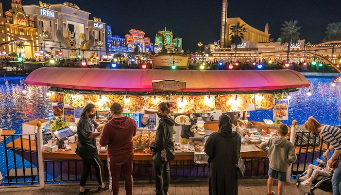 Floating market at Global Village Dubai