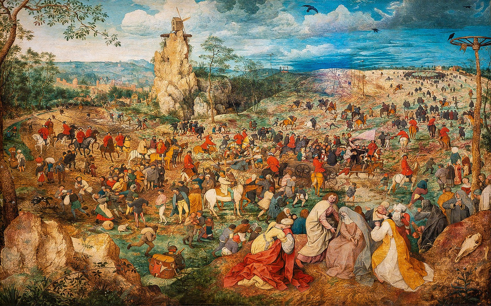 Flemish art exhibit at Prado Museum, showcasing intricate 17th-century paintings.