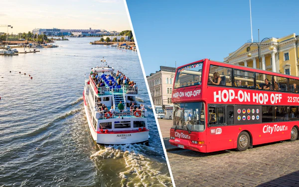 Combo: Helsinki Archipelago Sightseeing Cruise + Hop-On Hop-Off Bus Tour