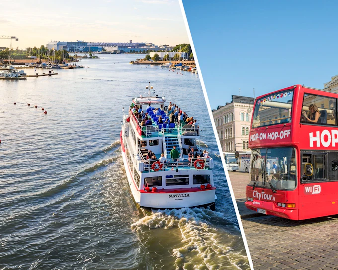 Combo: Helsinki Archipelago Sightseeing Cruise + Hop-On Hop-Off Bus Tour