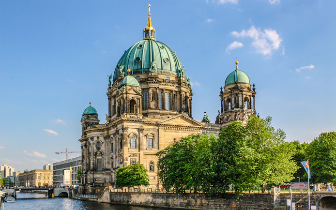 Berlin Cathedral by the Spree River, Germany.