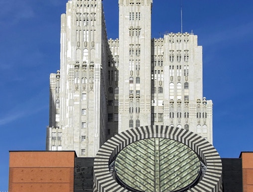 San Francisco Museum of Modern Art facade with unique architectural design.