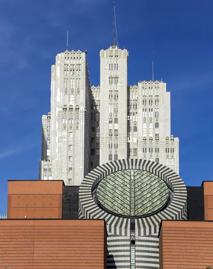 San Francisco Museum of Modern Art facade with unique architectural design.