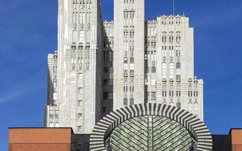 San Francisco Museum of Modern Art facade with unique architectural design.
