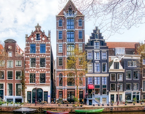 Canal houses along The Golden Bend, Amsterdam.