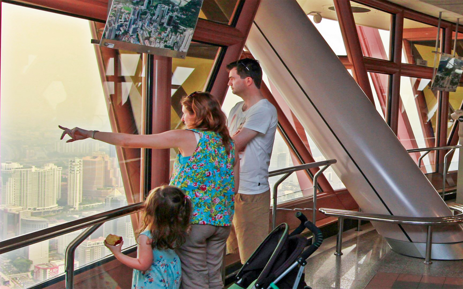 Viewing Kuala Lumpur cityscape from KL Tower SkyBox, Malaysia.