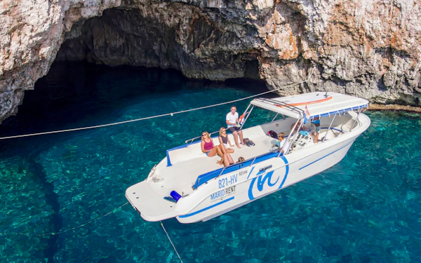 From Hvar: Blue Cave, Green Cave and 5 Islands Boat Tour