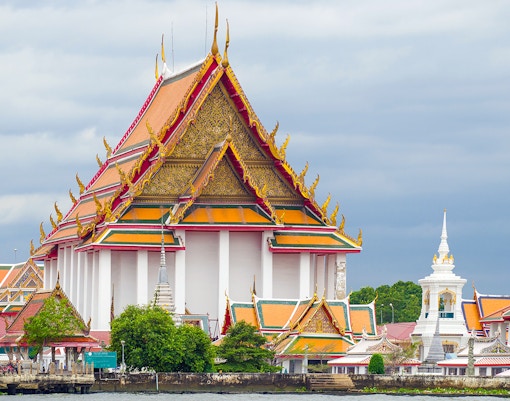 Viharn of the old Buddhist temple, Wat Kanlayanamit