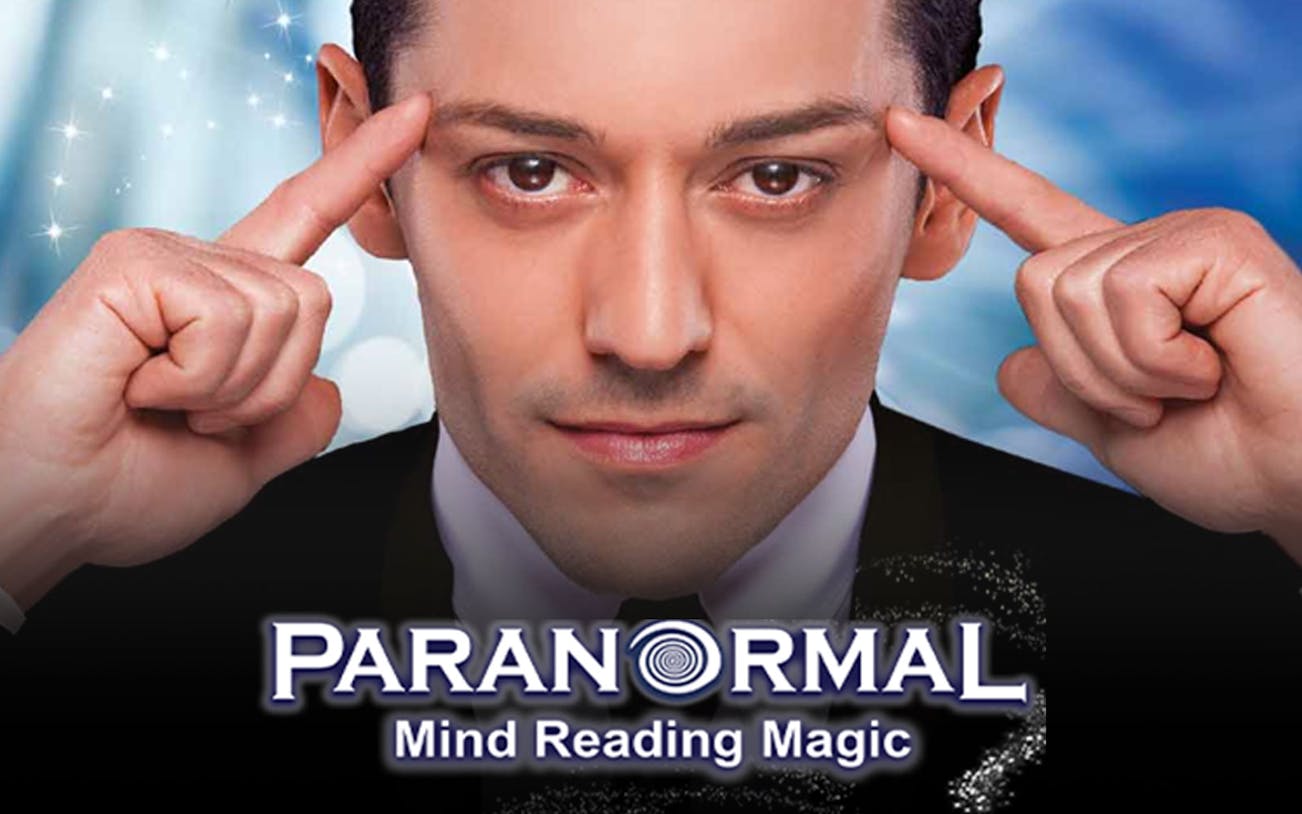 Frederick Da Silva performing mind reading magic in PARANORMAL show.