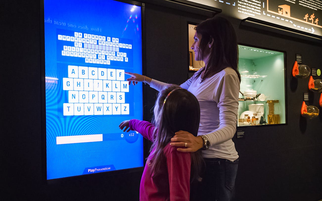 Interactive exhibit at the Museum of the History of Medicine in Padua.