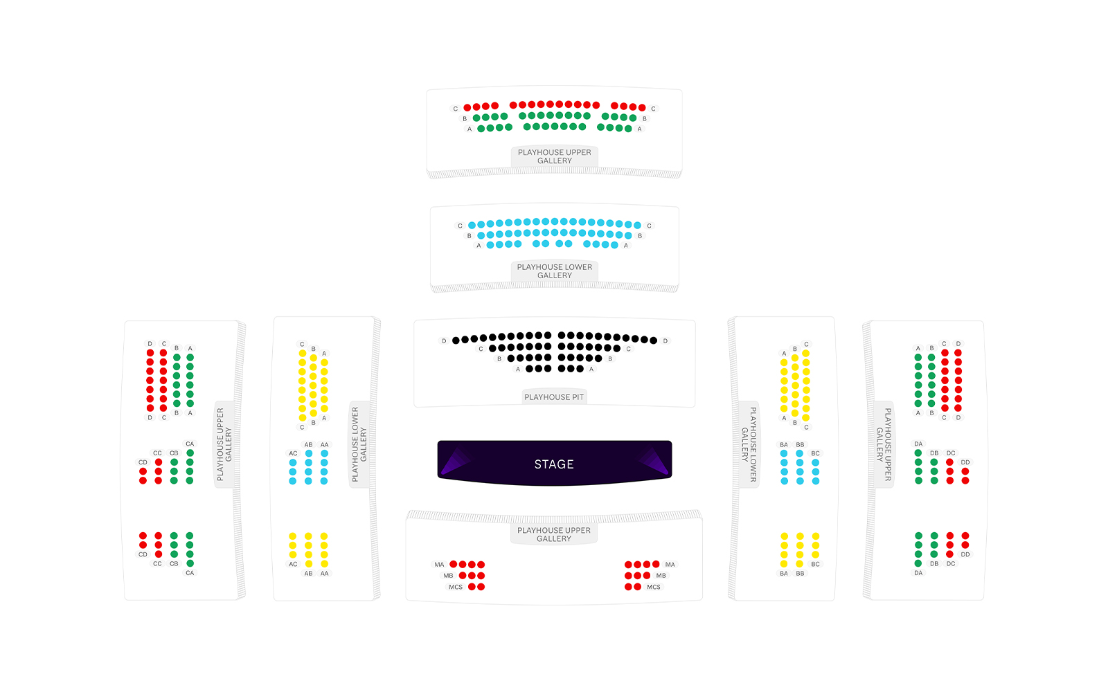 sam wanamaker theatre seat map