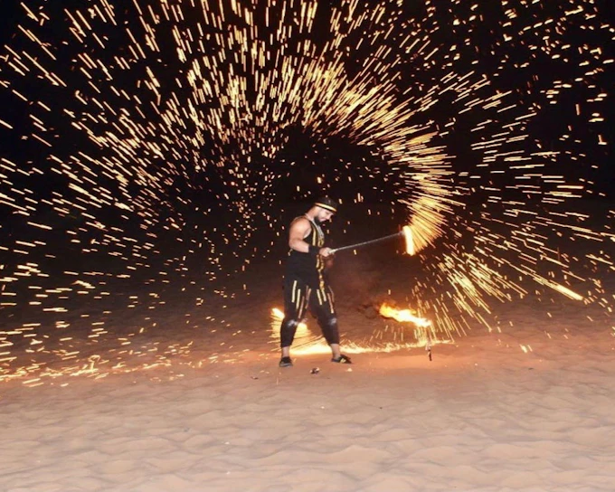 Ras Al Khaimah Private Desert Safari with Bedouin Oasis Camp Access, Dune Bashing, Camel Ride, and Barbecue Dinner