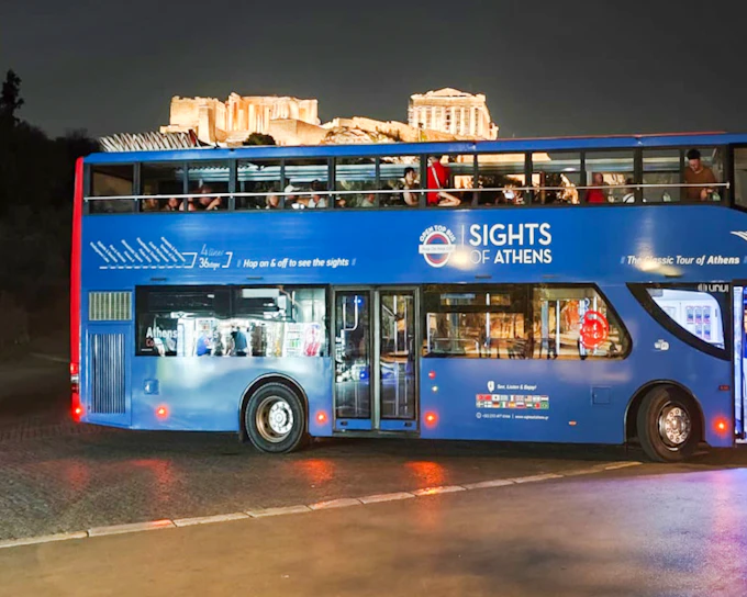 Sights of Athens: Night Bus Tour