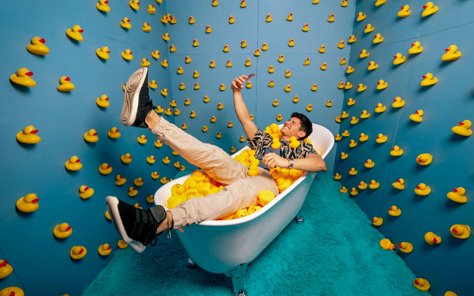 Immersive Bubble Planet exhibit with colorful orbs and interactive displays in Singapore.