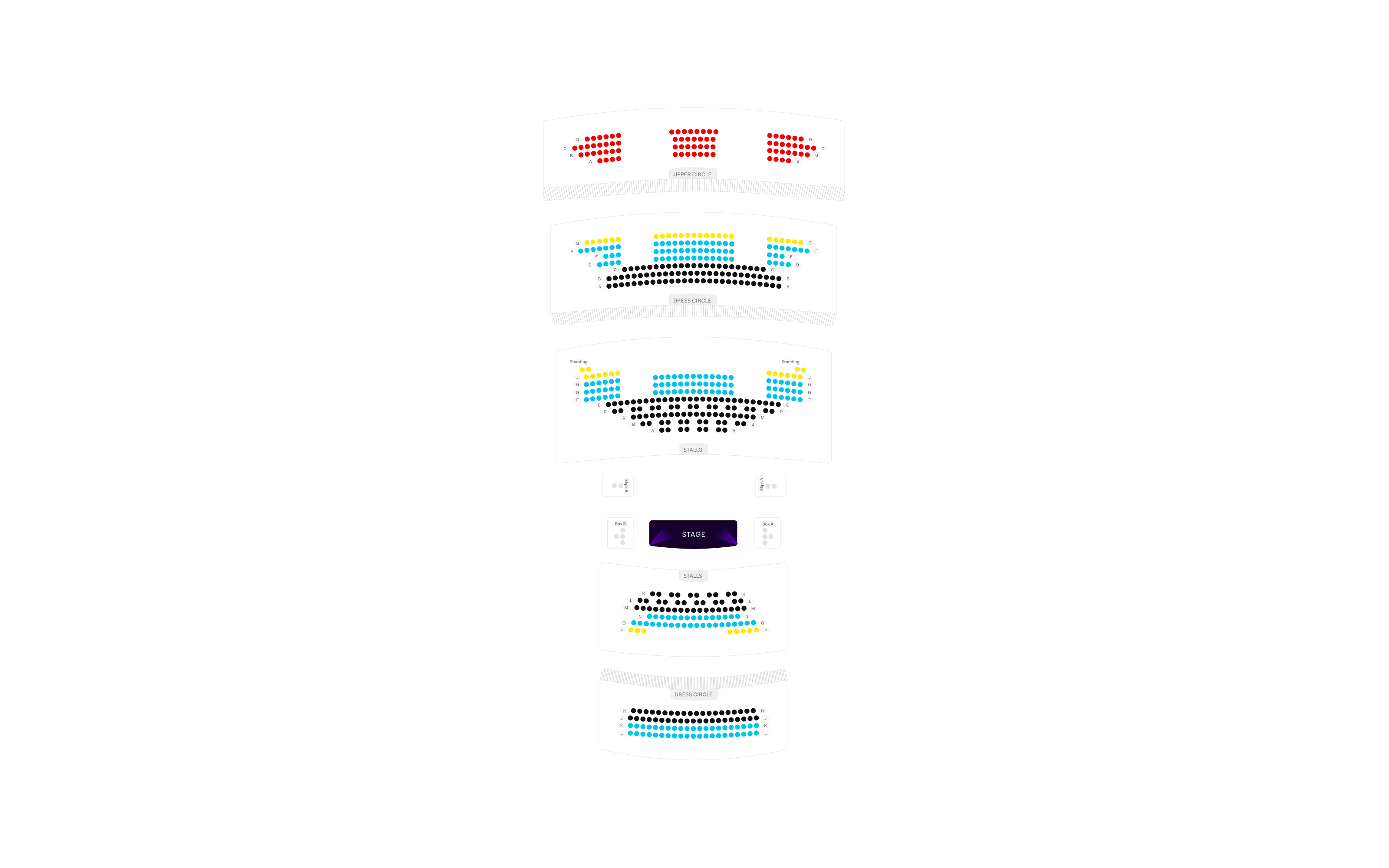 Kit Kat Club (Playhouse Theatre) Seating Plan