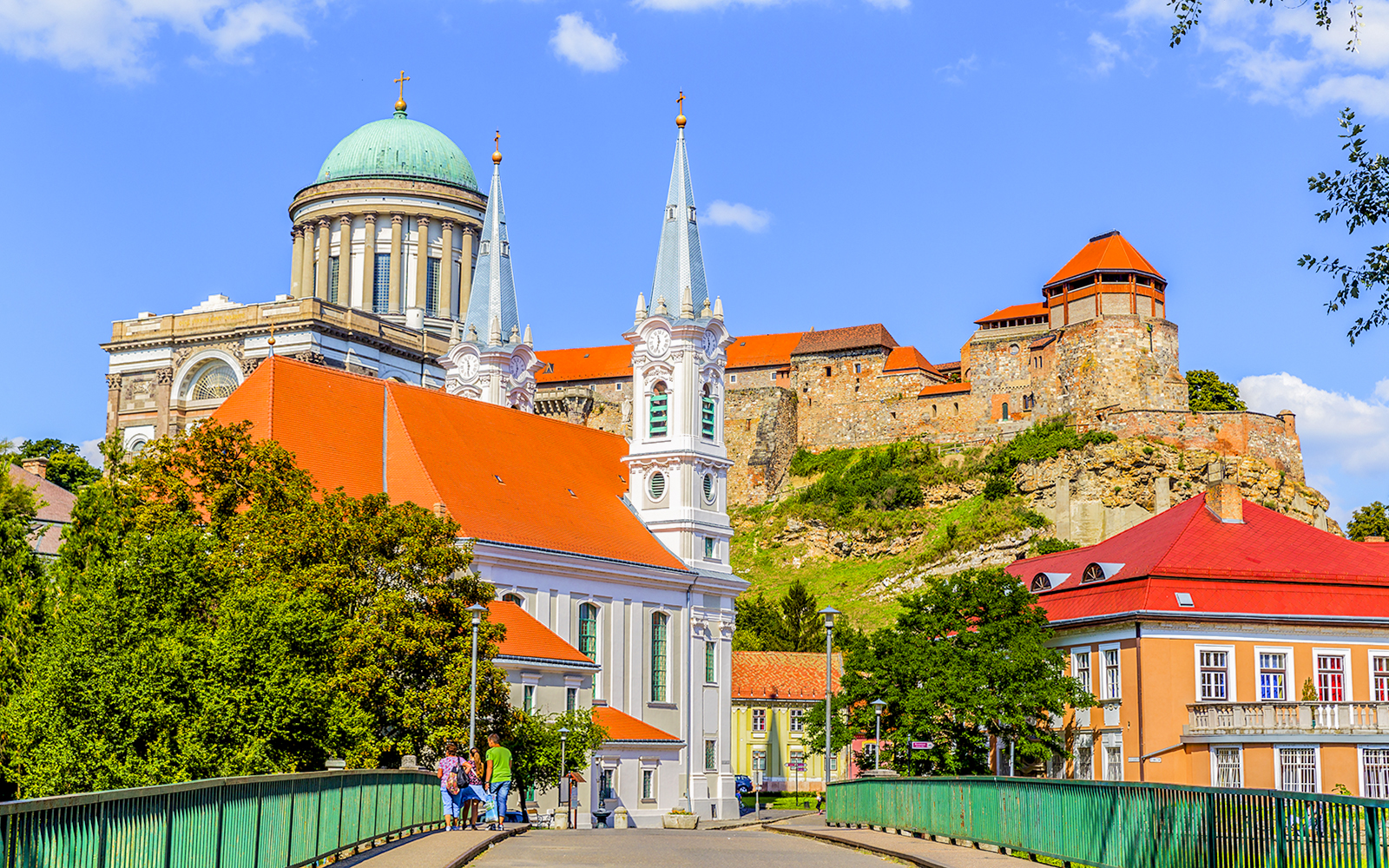 Esztergom Basilica and Castle Hill view during Danube Bend tour from Budapest.