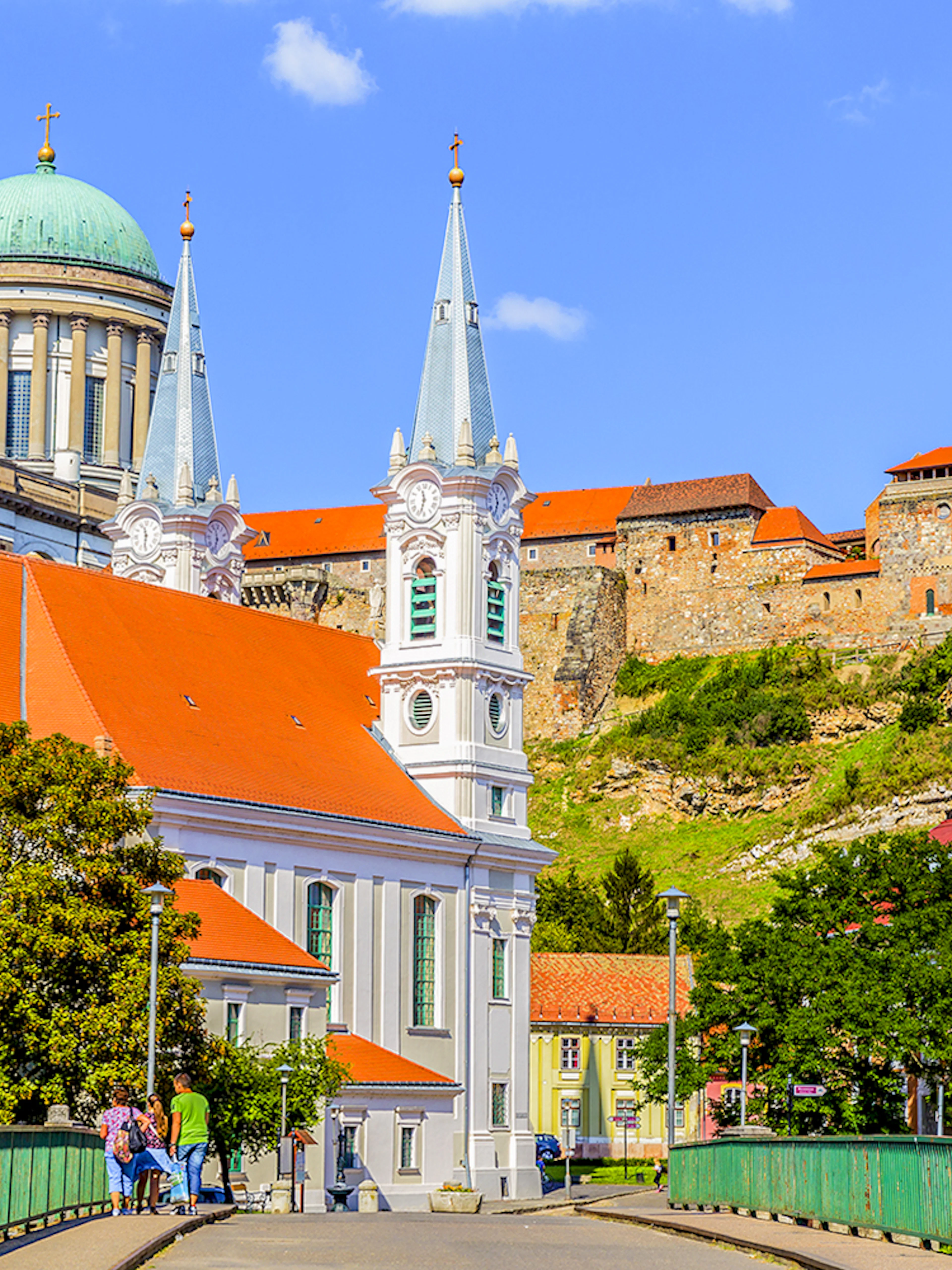 Esztergom Basilica and Castle Hill view during Danube Bend tour from Budapest.