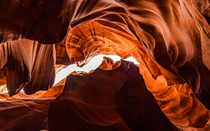 Antelope Canyon's swirling red rock formations on Secret Tour.