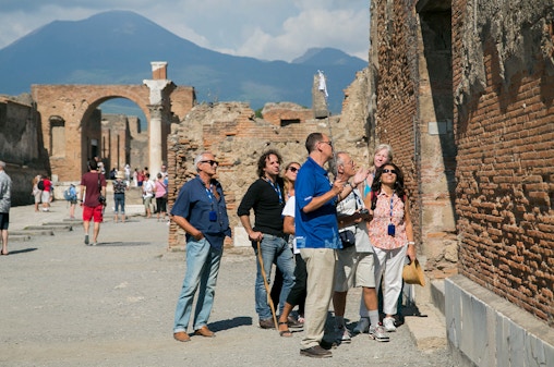 Från Rom: Guidad tur i Pompeji och dagsutflykt till Amalfikusten
