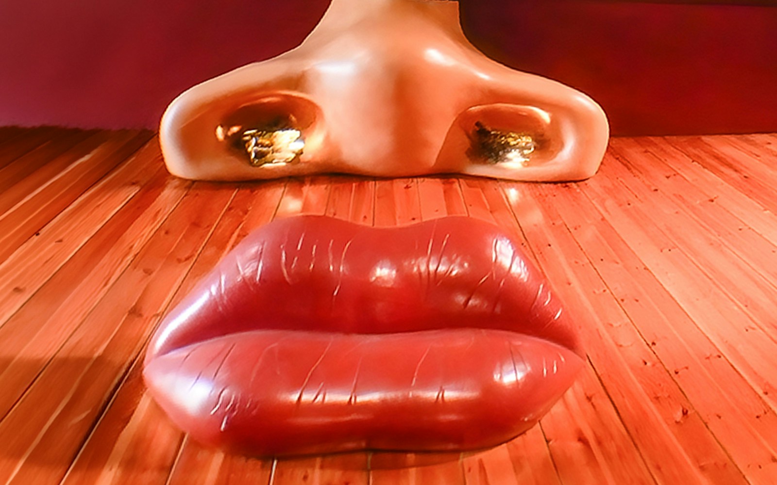 Mae West lips sofa in Dalí Theatre-Museum, Figueres, Catalonia, Spain.