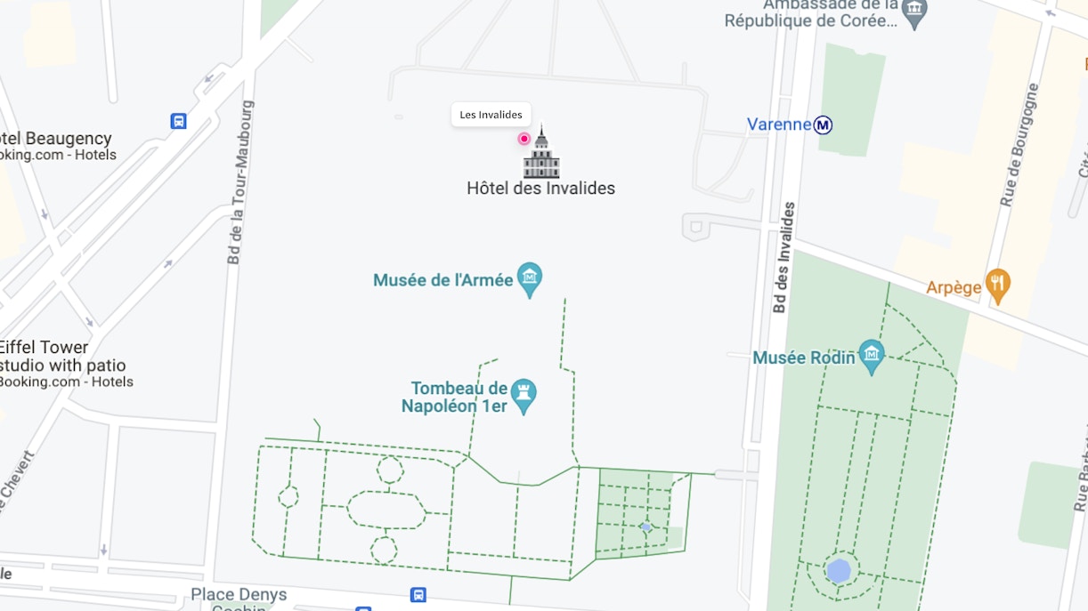Les Invalides Location