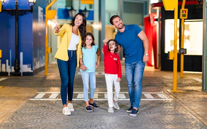 Family enjoying KidZania Dubai experience.