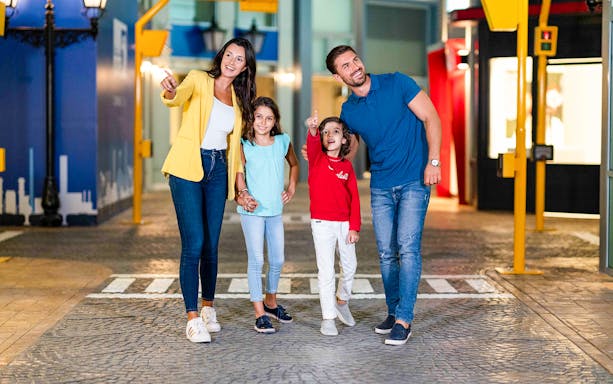 Family enjoying KidZania Dubai experience.